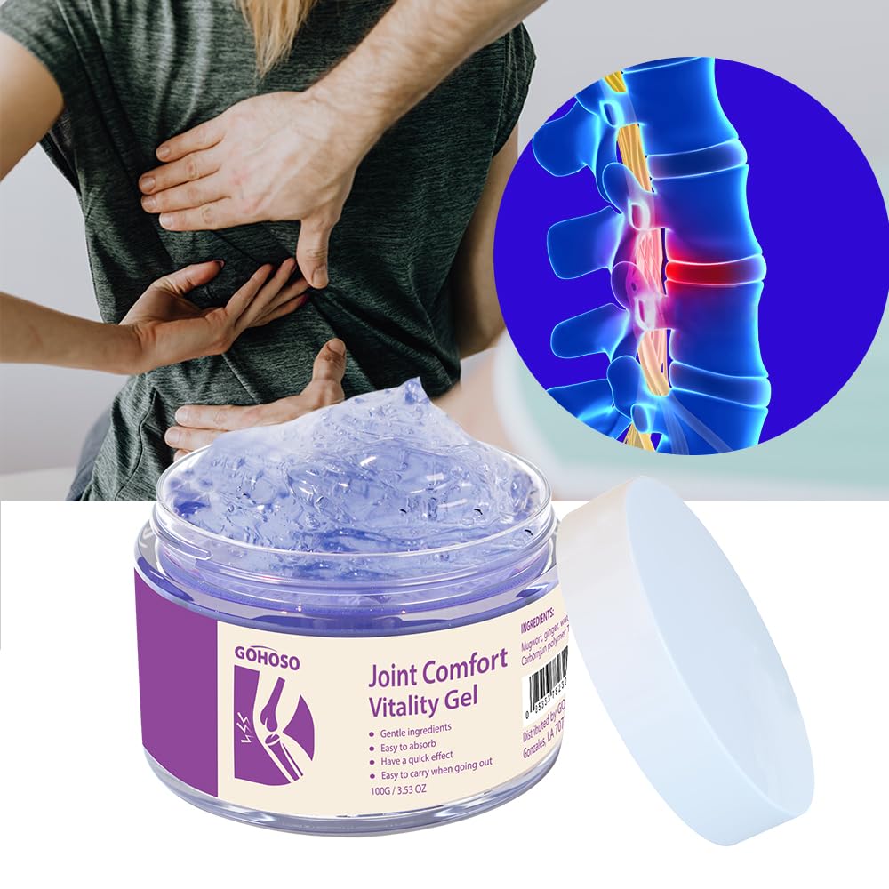 Joint Purple Gel, Cooling Massage Cream with Turmeric for Back, Neck, Joints & Muscles – Hydrating Gel for Active Lifestyles - dailyvitalstore