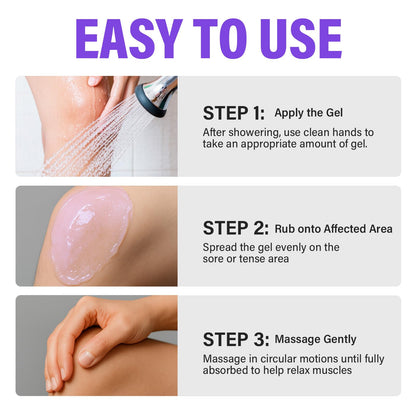 Joint Purple Gel, Fast-Absorbing Soothing Relief Massage Gel with Natural Extracts, Support Muscle, Joint, Shoulder, Knee, Back, Lumbar & Muscle Stiffness - dailyvitalstore