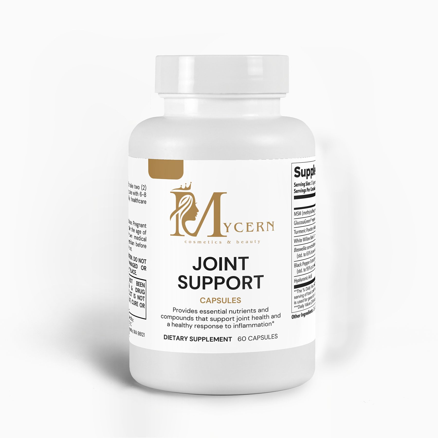 Joint Support Supplement – 60 Caps – MSM, Glucosamine HCl, Turmeric Supplement, Boswellia, Hyaluronic Acid Capsules & Black Pepper, Flexibility, Mobility & Comfort Joint Health – Made in USA - dailyvitalstore