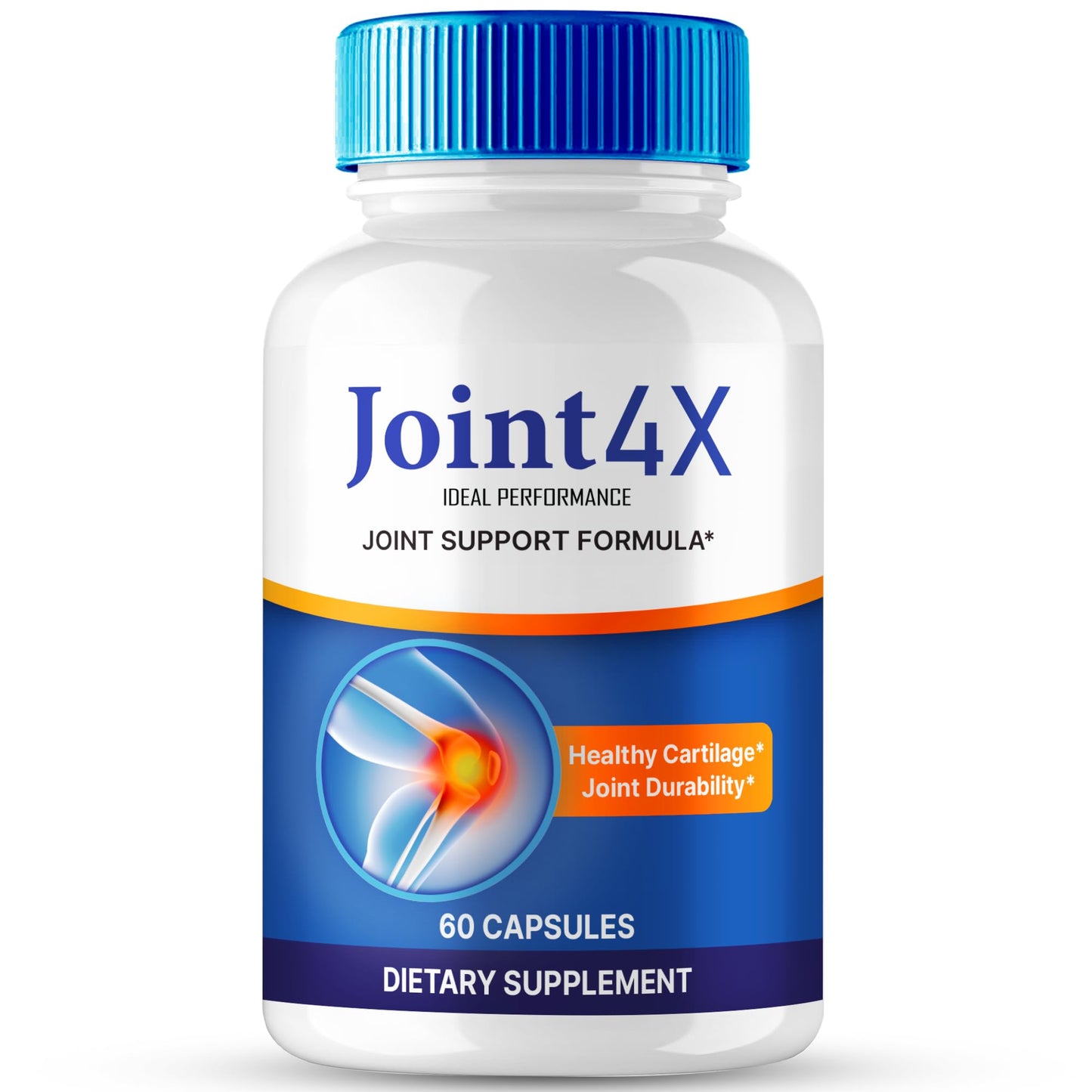Joint4X Joint Support Capsules, Official Joint-4X Supplement Pills, All-Natural Formula to Fortify Bones and Bolster Flexibility - Maximum Strength, Joint 4X Pills Reviews (60 Capsules) - dailyvitalstore