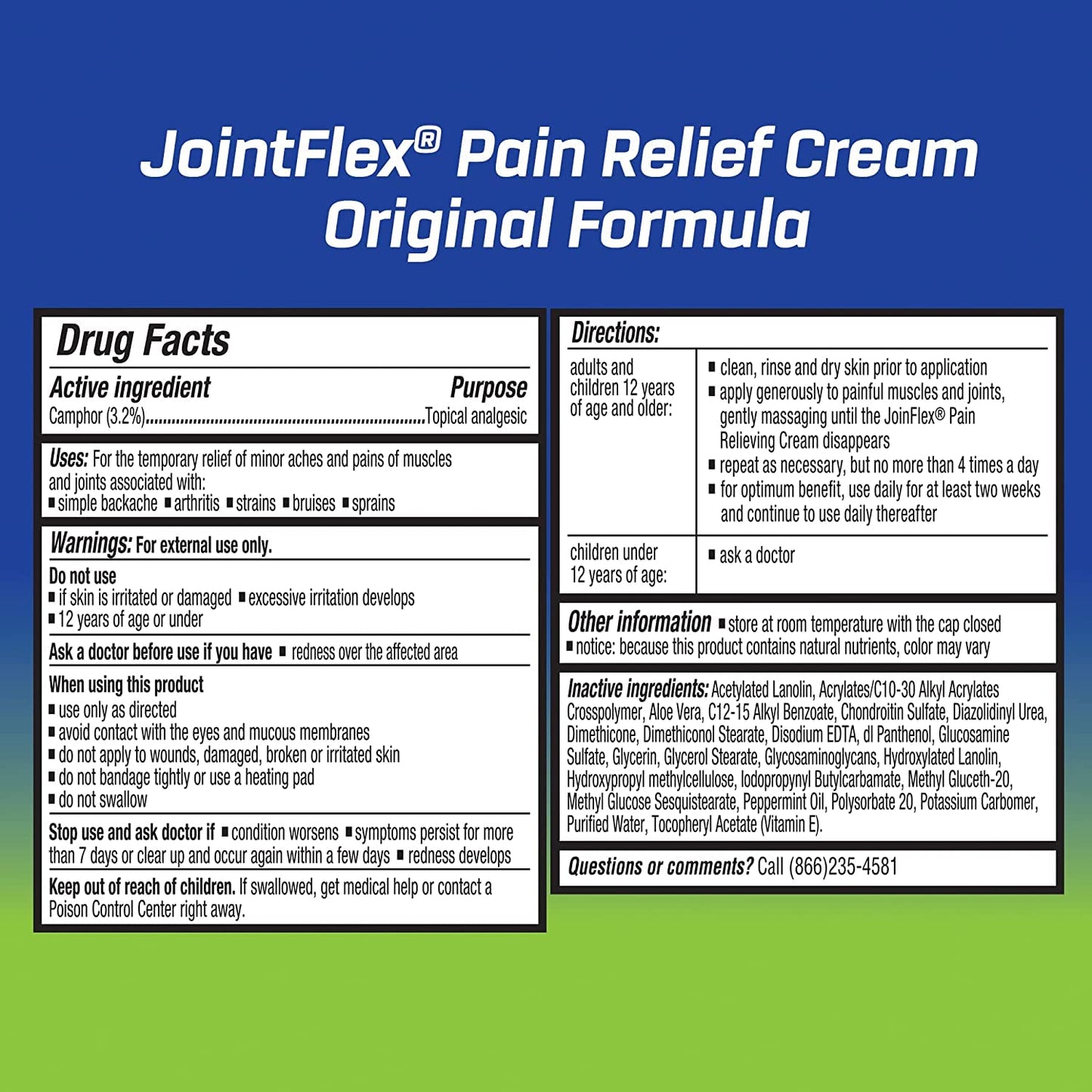 JointFlex Arthritis Pain Relief Cream, 4 oz Per Tube (10 Pack) - dailyvitalstore
