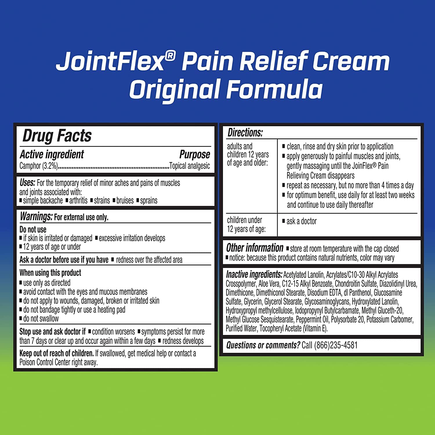 JointFlex Arthritis Pain Relief Cream, 4 oz Per Tube (10 Pack) - dailyvitalstore