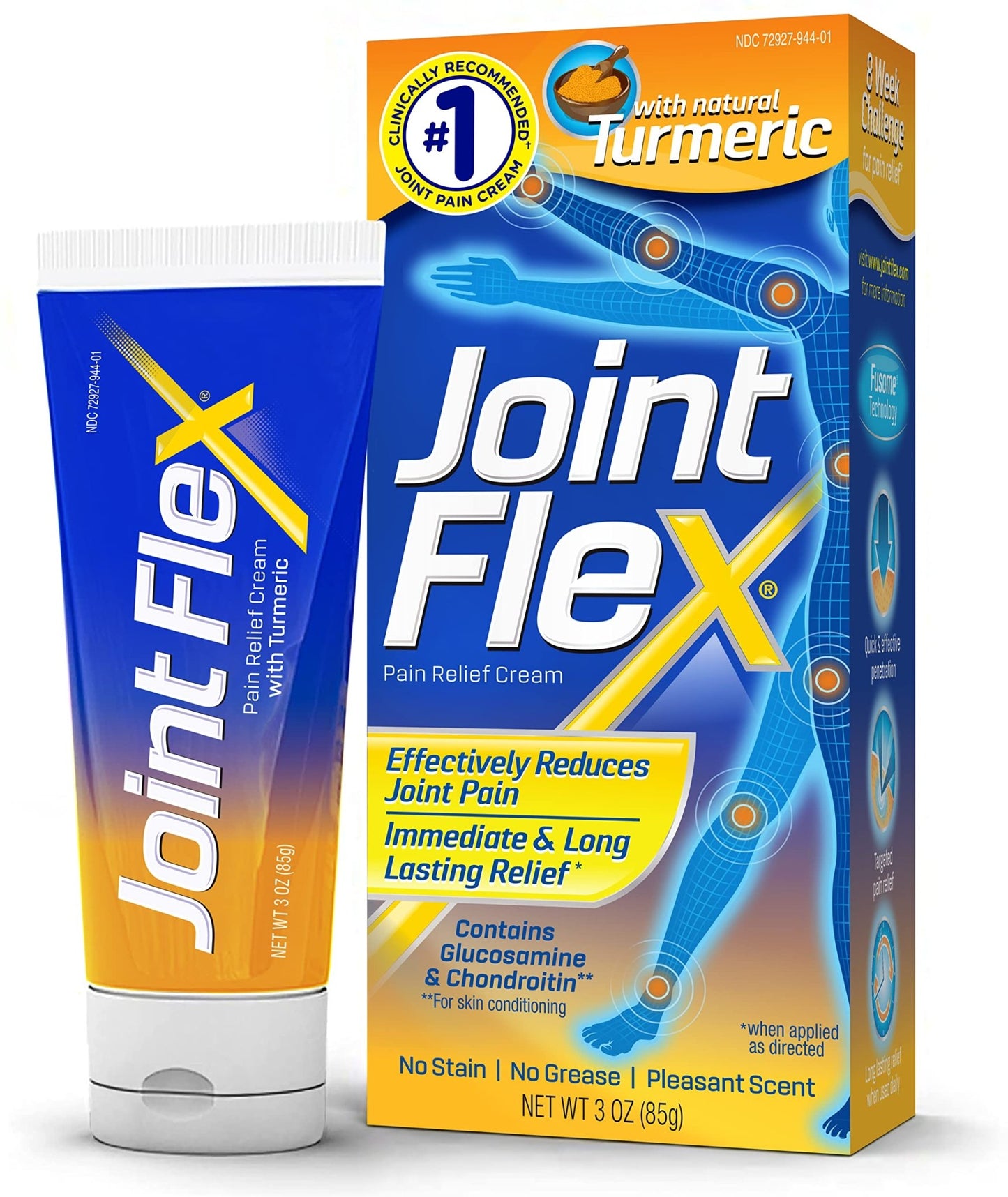 JOINTFLEX Pain Relief Cream with Turmeric, Arthritis Pain Relief, Joint Pain Relief, 3 Ounce Tube - dailyvitalstore