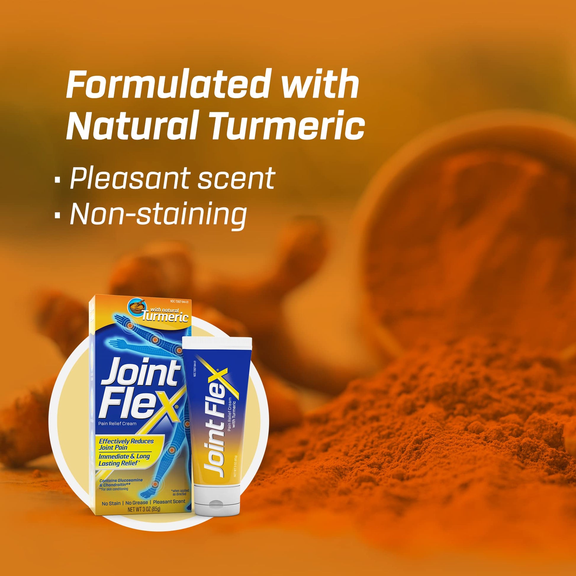 JOINTFLEX Pain Relief Cream with Turmeric, Arthritis Pain Relief, Joint Pain Relief, 3 Ounce Tube - dailyvitalstore