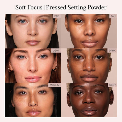 Jouer Soft Focus Hydrate & Setting - Pressed Powder with Matte Finish - Blurring Powder for Fine Lines and Pores - Set Face Makeup Foundation or Concealer - Translucent - dailyvitalstore