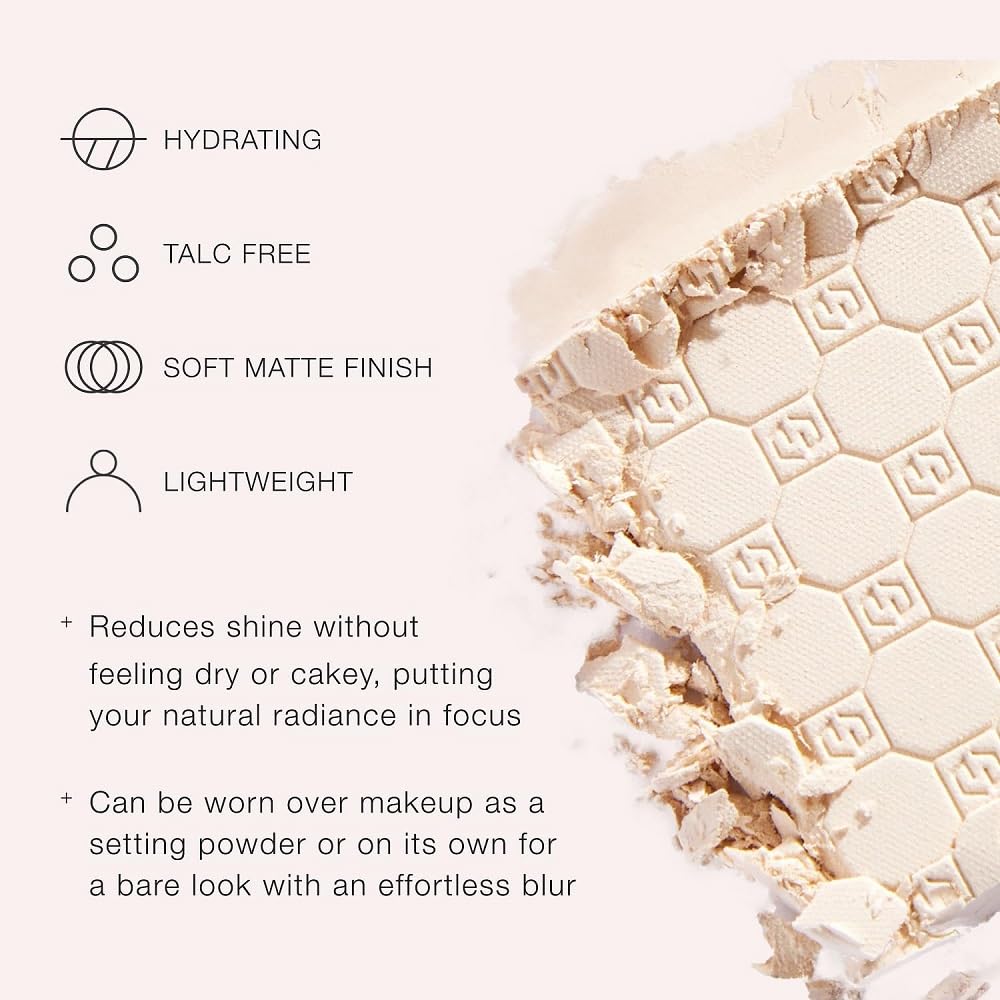 Jouer Soft Focus Hydrate & Setting - Pressed Powder with Matte Finish - Blurring Powder for Fine Lines and Pores - Set Face Makeup Foundation or Concealer - Translucent - dailyvitalstore