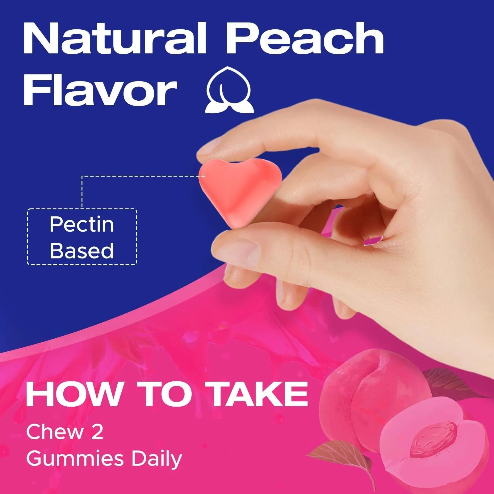 Jovariquethor Booty Gummies for Women - BBL Gummies with Multivitamins and Herbal Extracts - Peach Flavor - 60 Count - dailyvitalstore