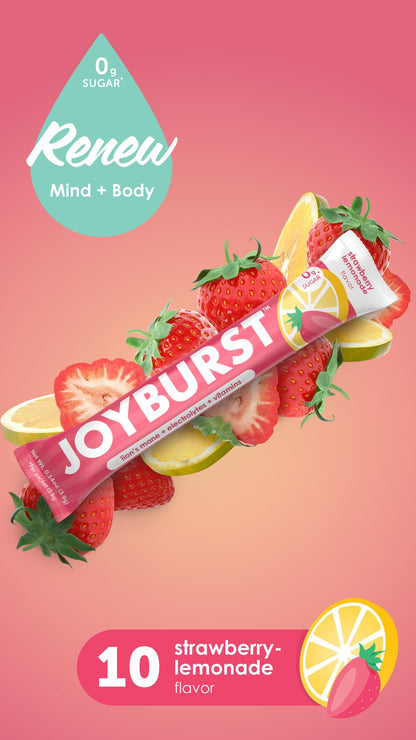 Joyburst Sugar Free Electrolytes Powder Packets, Instant Hydration Drink Mix Sticks, Variety Pack (10 Watermelon, 10 Strawberry Lemonade), Rehydrate On-The-Go - dailyvitalstore