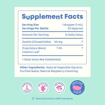 JoySpring DetoxZee Cilantro & Zeolite Drops for Kids | Liquid Zeolite Clinoptilolite with Cilantro Extract | Gentle Daily Wellness Support - dailyvitalstore