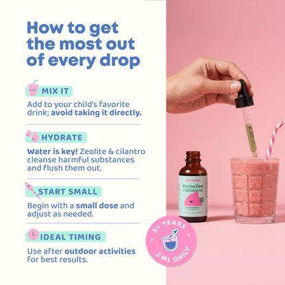 JoySpring DetoxZee Cilantro & Zeolite Drops for Kids | Liquid Zeolite Clinoptilolite with Cilantro Extract | Gentle Daily Wellness Support - dailyvitalstore
