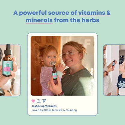 JoySpring Vital Vits - Kids Liquid Multivitamin - 1 fl oz (30 Servings) | Herbal Liquid Vitamins for Kids | Natural Flavor | - dailyvitalstore