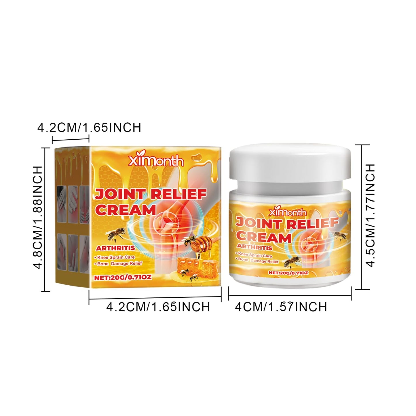 JOYVOIDX Joint & Knee Comfort Cream with Bee Venom and Cassia Flower, Formulated with Glucosamine for Flexibility and Mobility, 0.71oz - dailyvitalstore