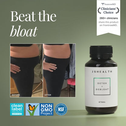JSHealth Detox + Debloat. Bloating Relief for Women with Milk Thistle, Turmeric, and Fennel. Liver Health and Gut Support. - dailyvitalstore