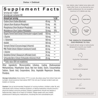 JSHealth Detox + Debloat. Bloating Relief for Women with Milk Thistle, Turmeric, and Fennel. Liver Health and Gut Support. - dailyvitalstore