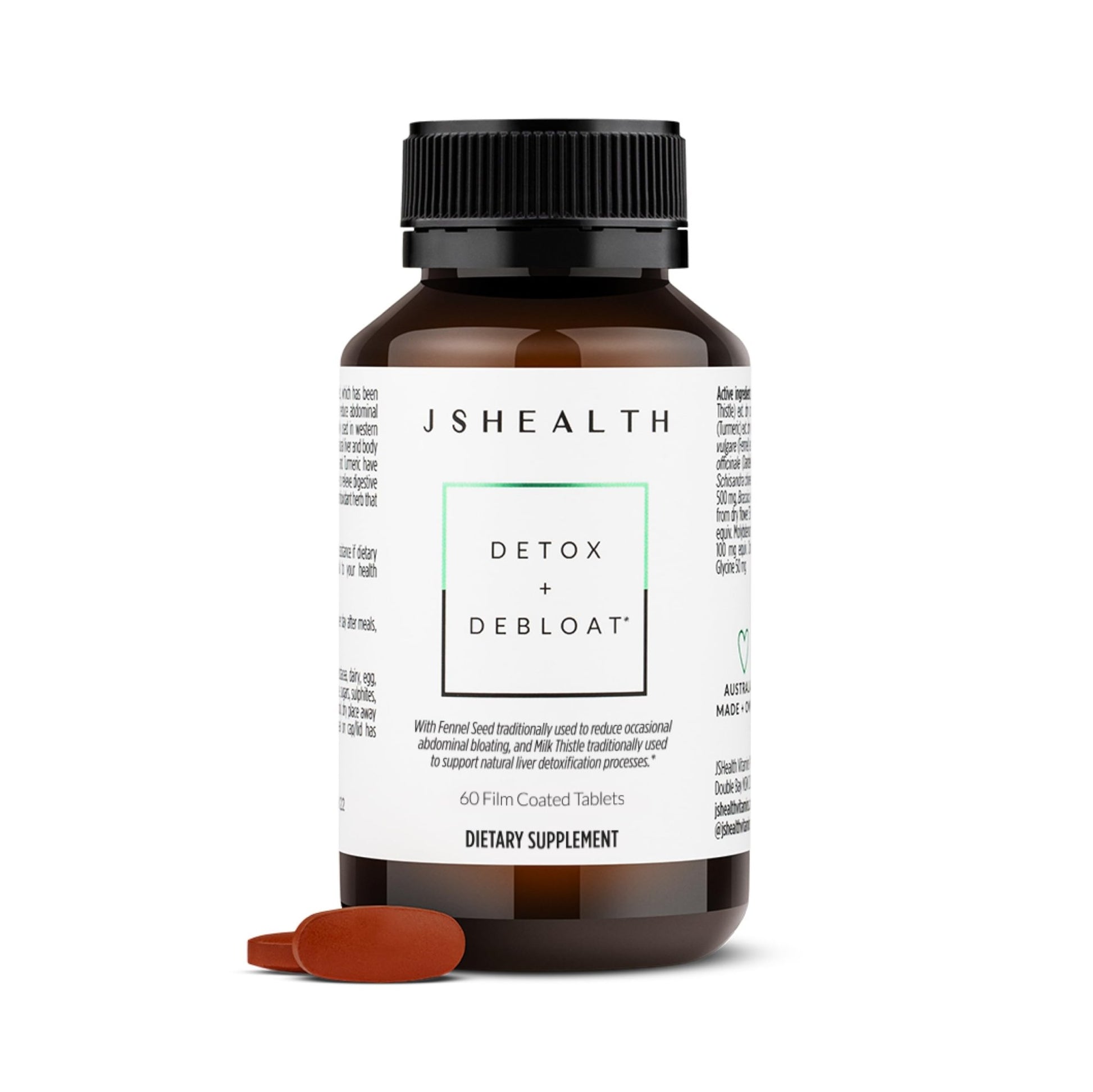 JSHealth Detox + Debloat. Bloating Relief for Women with Milk Thistle, Turmeric, and Fennel. Liver Health and Gut Support. - dailyvitalstore
