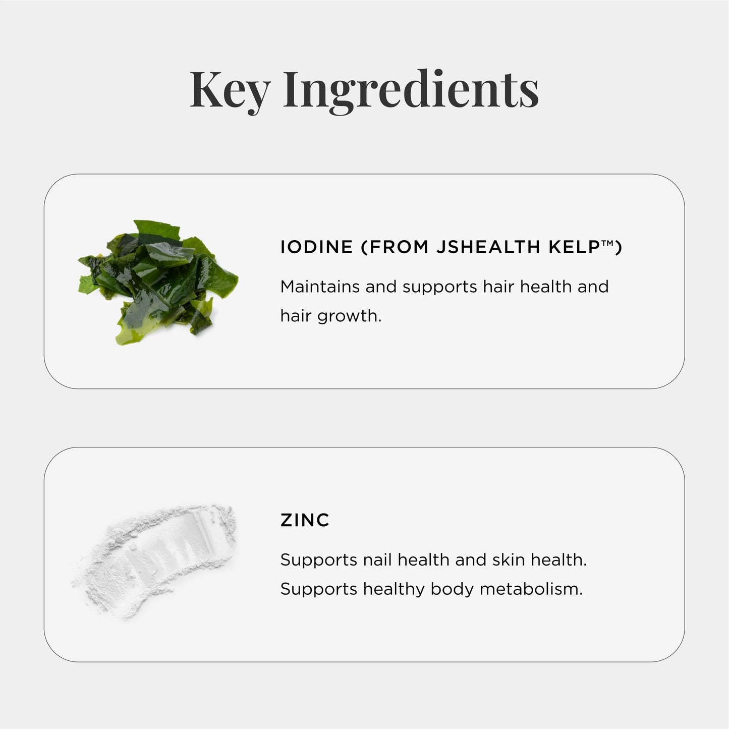 JSHealth Hair Growth Vitamins for Women. Hair + Energy with Kelp Iodine and Zinc. Supports Thickness, Strength, Energy. Nutritionist-Formulated (60 Capsules) - dailyvitalstore