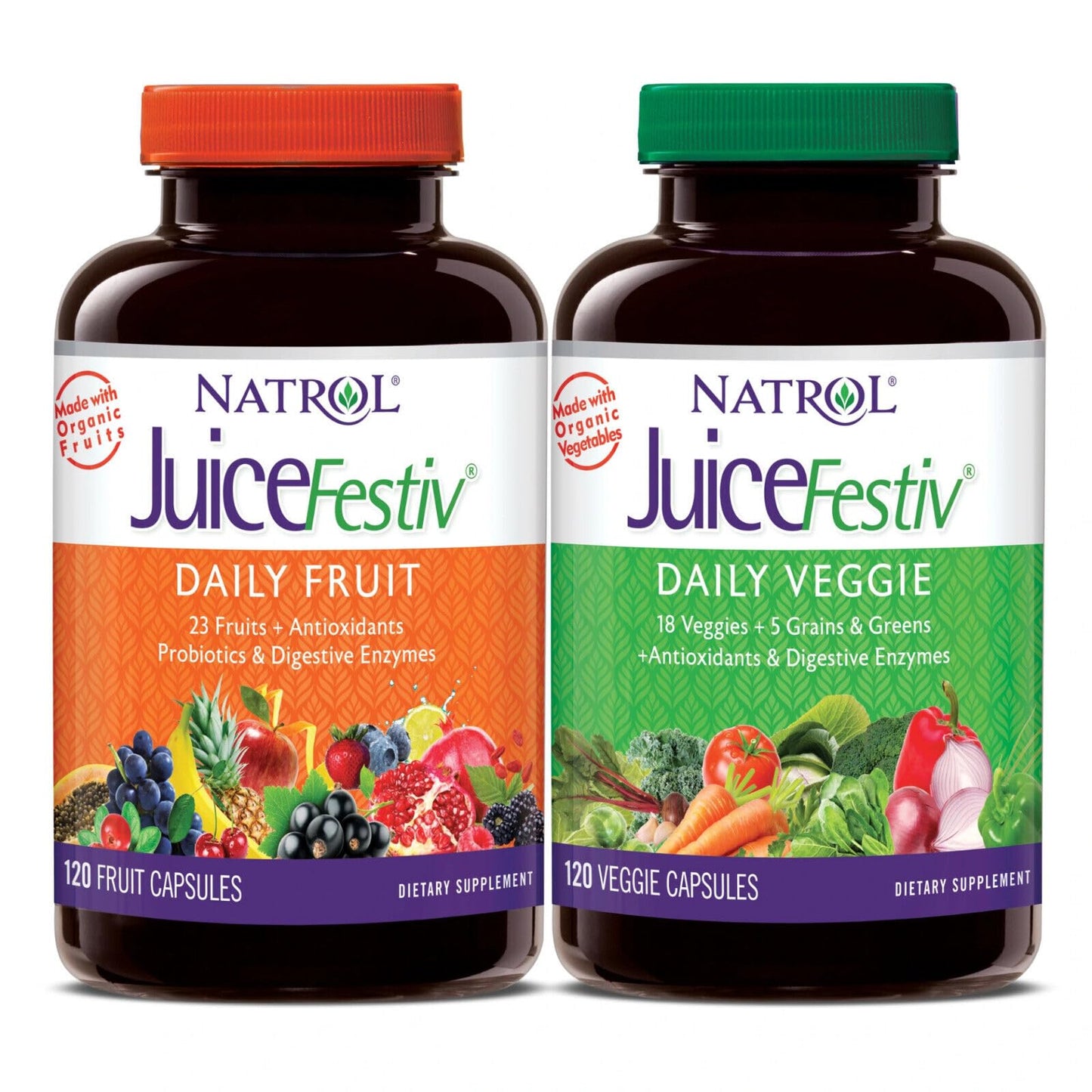 Juice Festiv Daily Fruit and Veggie - 120+120 capsules - dailyvitalstore