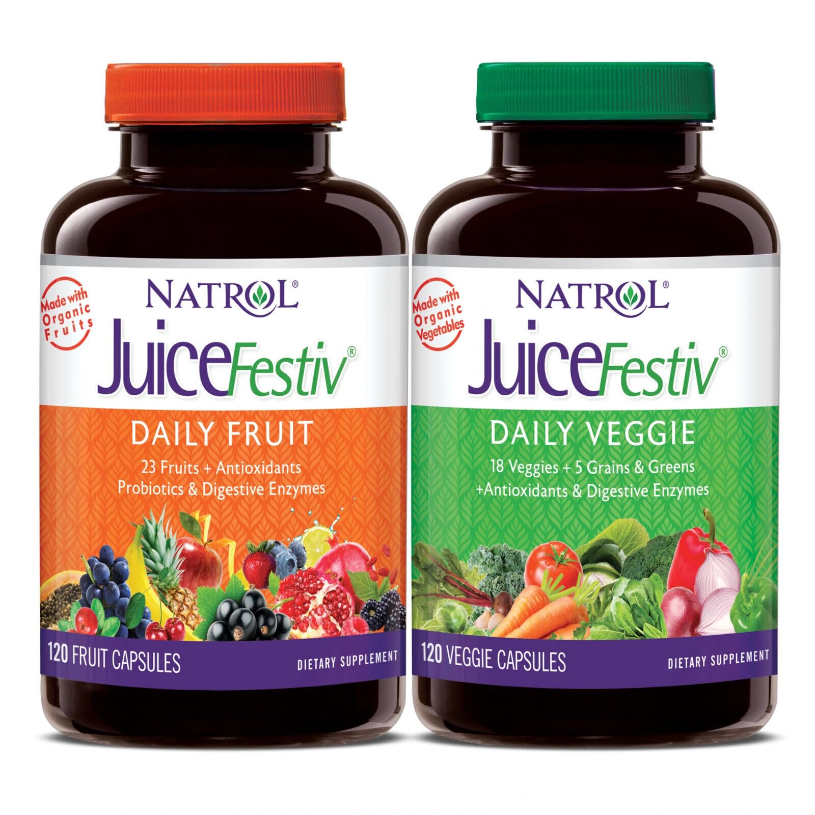 Juice Festiv Daily Fruit and Veggie - 120+120 capsules - dailyvitalstore