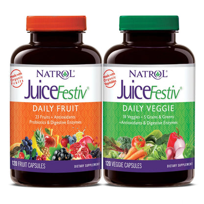 Juice Festiv Daily Fruit and Veggie - 120+120 capsules - dailyvitalstore
