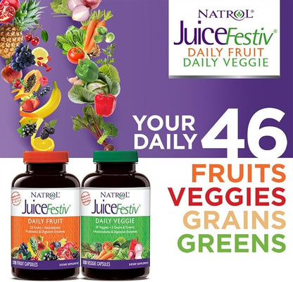 Juice Festiv Daily Fruit and Veggie - 120+120 capsules - dailyvitalstore