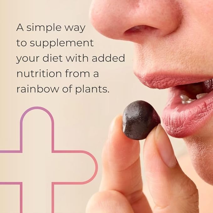 Juice Plus+ Fruit, Vegetable & Berry Blend Soft Chews (Chewables) - 30 Plant-Based Ingredients! Vegan Gummies for Kids & Adults - Gluten-Free, Non-GMO, No HFCS - Prepacked 3 Pouches (30 Chews Each) - dailyvitalstore