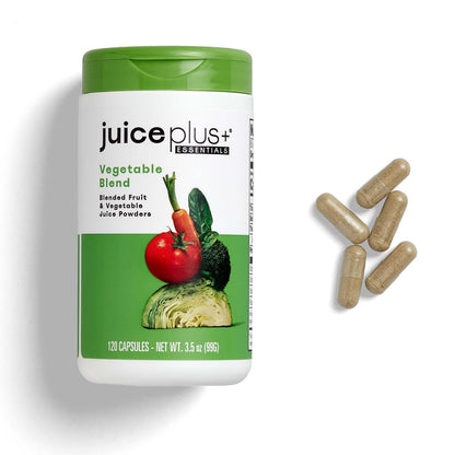 Juice Plus+ Vegetable Blend: with Broccoli, Parsley, Tomato & More - Plant-Based, Vegan, Gluten-Free, Non-GMO, Kosher - for Heart, Immune, Cognitive & Skin Health - 1 Bottle (60 Servings) - dailyvitalstore