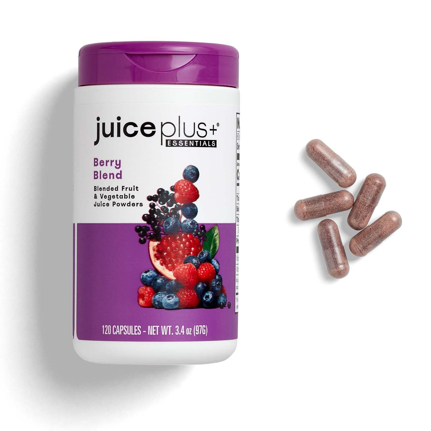 JuicePlus+ Berry Blend: with Concord Grape, Blueberry, Cranberry, and More - Whole Food Based, Vegan, Plant-Based Vitamins - Gluten-Free, Non-GMO, Kosher - 1 Bottle (60 Servings) - dailyvitalstore