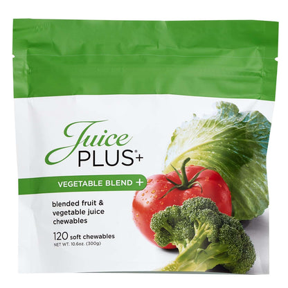 JuicePlus+ Vegetable Blend Soft Chews (Chewables) - Delicious Vegan Gummies with 11 Nutrient-Rich Vegetables for Daily Wellness! Boost Intake of Vitamins & More - For Kids & Adults - (1-mo, 30 Chews) - dailyvitalstore