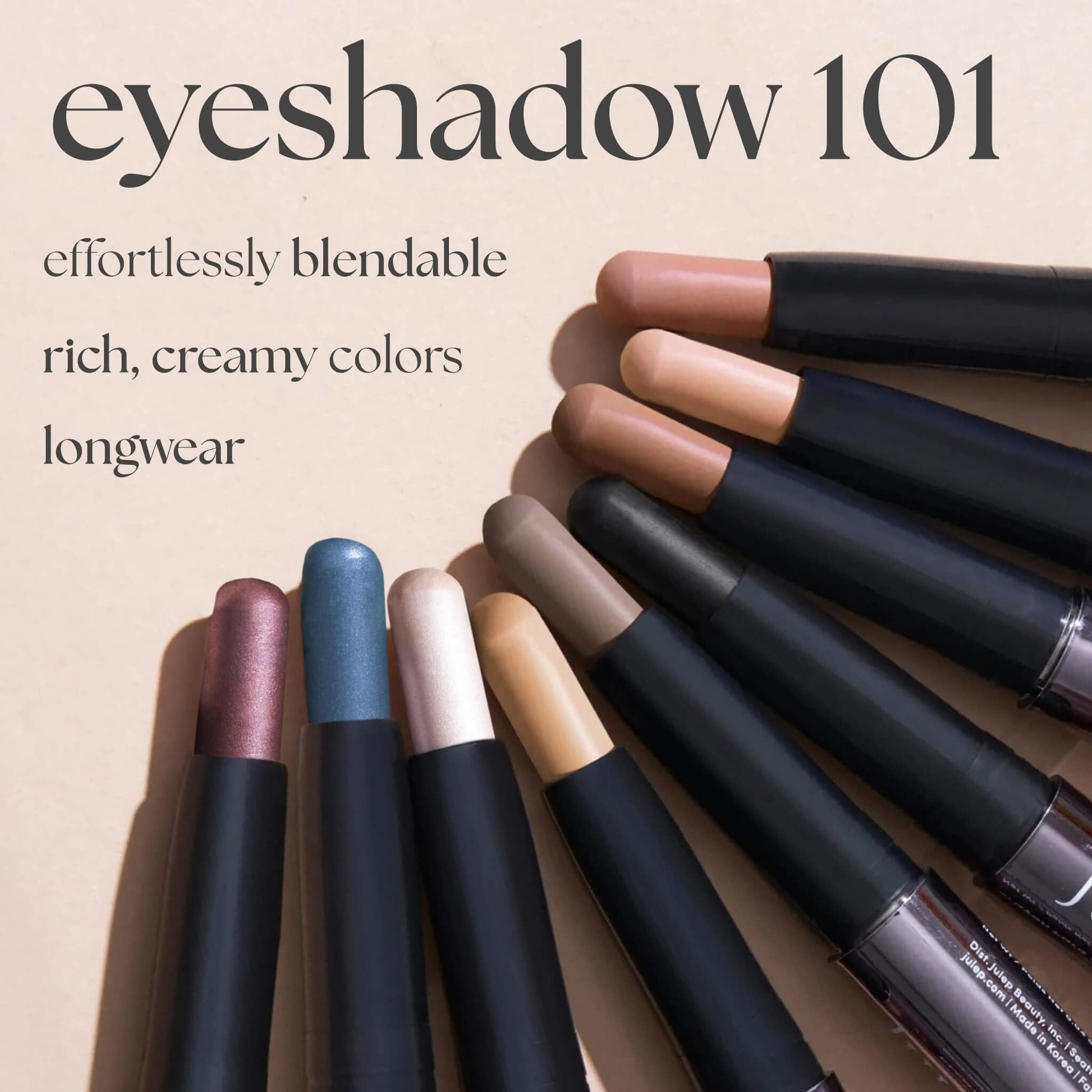 Julep Eyeshadow 101 Cream-to-Powder Waterproof Eyeshadow Stick – Champagne Shimmer – Long-Lasting, Buildable, Crease-Proof, Cruelty Free, Shimmer Finish with Built-In Smudger - dailyvitalstore
