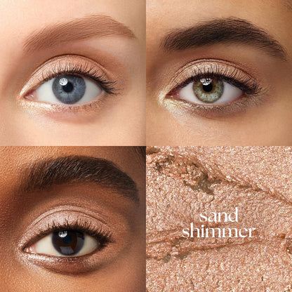 Julep Eyeshadow 101 Cream-to-Powder Waterproof Shadow Stick – Sand Shimmer – Long-Lasting, Crease-Proof, Champagne Toned Shimmer Cream Eyeshadow with Built-in Smudger - dailyvitalstore
