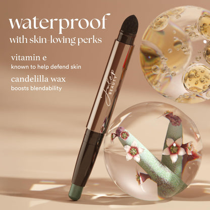 Julep Eyeshadow 101 Cream-to-Powder Waterproof Shadow Stick – Sand Shimmer – Long-Lasting, Crease-Proof, Champagne Toned Shimmer Cream Eyeshadow with Built-in Smudger - dailyvitalstore