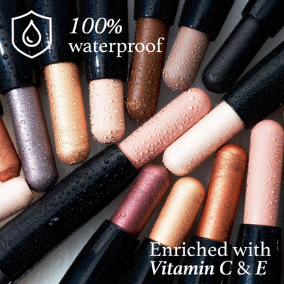 Julep Eyeshadow 101 Crème-to-Powder Waterproof Eyeshadow Stick Duo – Long-Lasting, Crease-Proof, Easy Apply with Built-in Smudger - Desert & Champagne - dailyvitalstore