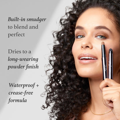 Julep Eyeshadow 101 Crème-to-Powder Waterproof Eyeshadow Stick Duo – Long-Lasting, Crease-Proof, Easy Apply with Built-in Smudger - Desert & Champagne - dailyvitalstore