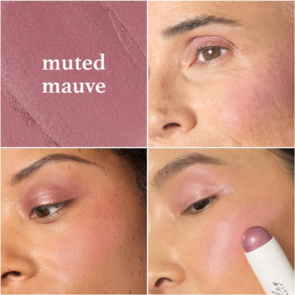 Julep Skip The Brush Cream to Powder Blush Stick - Muted Mauve - Blendable and Buildable Color - 2-in-1 Blush and Lip Makeup Stick - dailyvitalstore