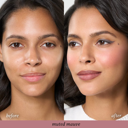 Julep Skip The Brush Cream to Powder Blush Stick - Muted Mauve - Blendable and Buildable Color - 2-in-1 Blush and Lip Makeup Stick - dailyvitalstore