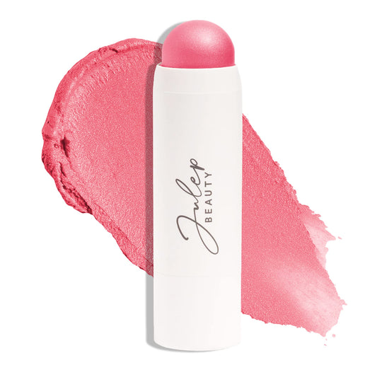 Julep Skip The Brush Cream to Powder Blush Stick - Peony Pink - Blendable and Buildable Color - 2-in-1 Blush and Lip Makeup Stick - dailyvitalstore