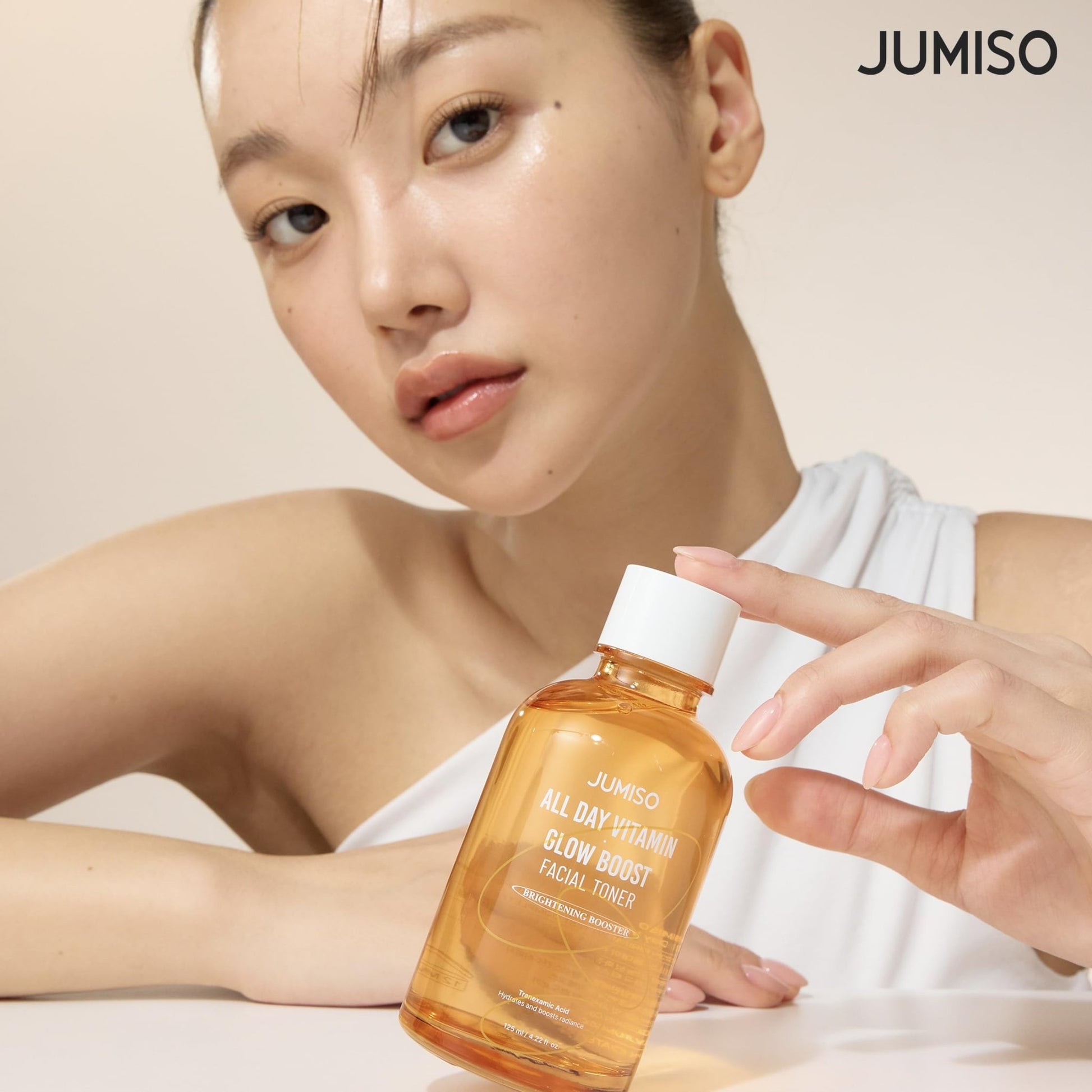 JUMISO All Day Vitamin Glow Boost Facial Toner, Vitamin Daily Toner, Vitamin B,C Toner, Skin Brightening Hydrating, Glowing Toner, Naturally Radiant&Plump Skin, EO&Fragrance Free, 125ml 4.22 FL.OZ - dailyvitalstore