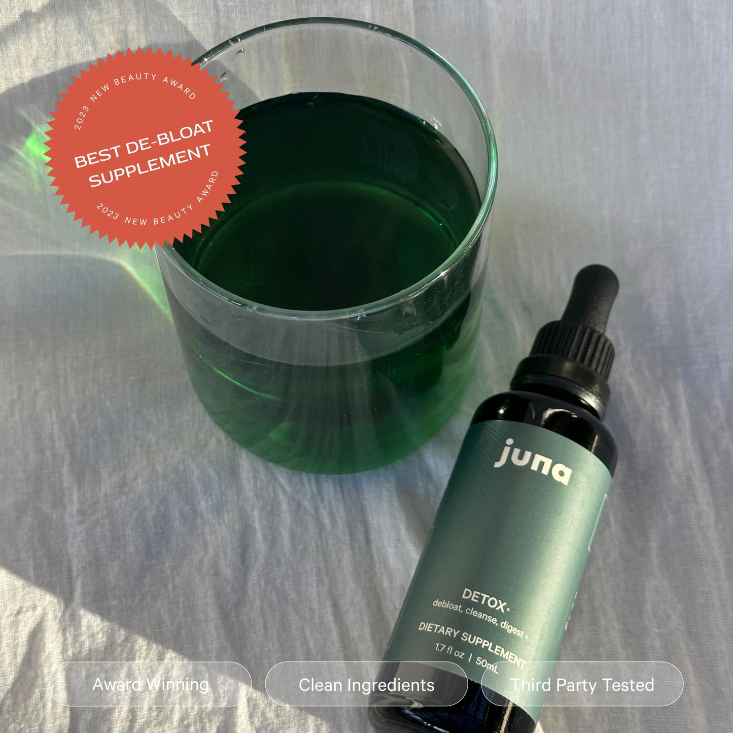 Juna Detox Chlorophyll Drops — Daily Wellness & Detox Support | Lemon Mint Spa Water Taste | Supports Cellular Health, Cleanse - dailyvitalstore