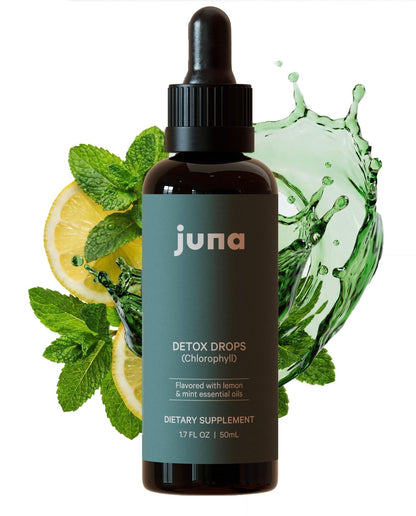 Juna Detox Chlorophyll Drops — Daily Wellness & Detox Support | Lemon Mint Spa Water Taste | Supports Cellular Health, Cleanse - dailyvitalstore