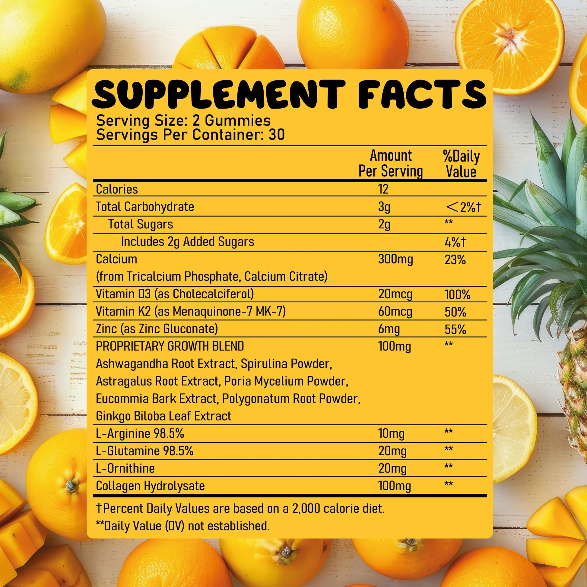 Juneno Height Growth Vitamins Supplement Gummies - Grow Taller for Teens Kids Boys Girls - Natural Height Increaser Maximizer Multivitamin - dailyvitalstore
