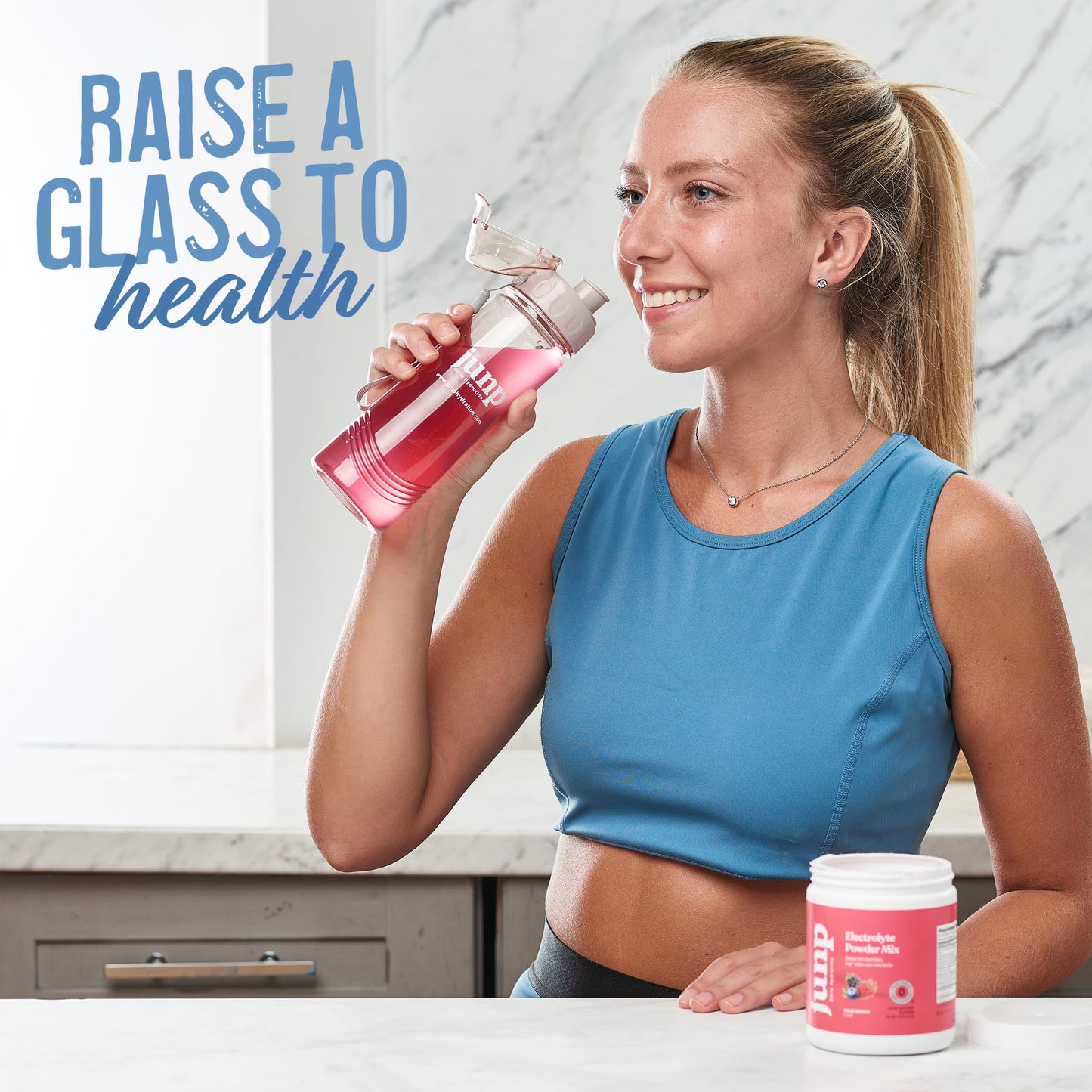 JUNP Electrolytes Powder No Sugar No Carbs – Berry Lemonade Keto Electrolyte Drink Mix - Potassium & Salt Hydration Powder Electrolytes - Zero Calorie Sugar Free Electrolyte Powder, 90 Servings - dailyvitalstore
