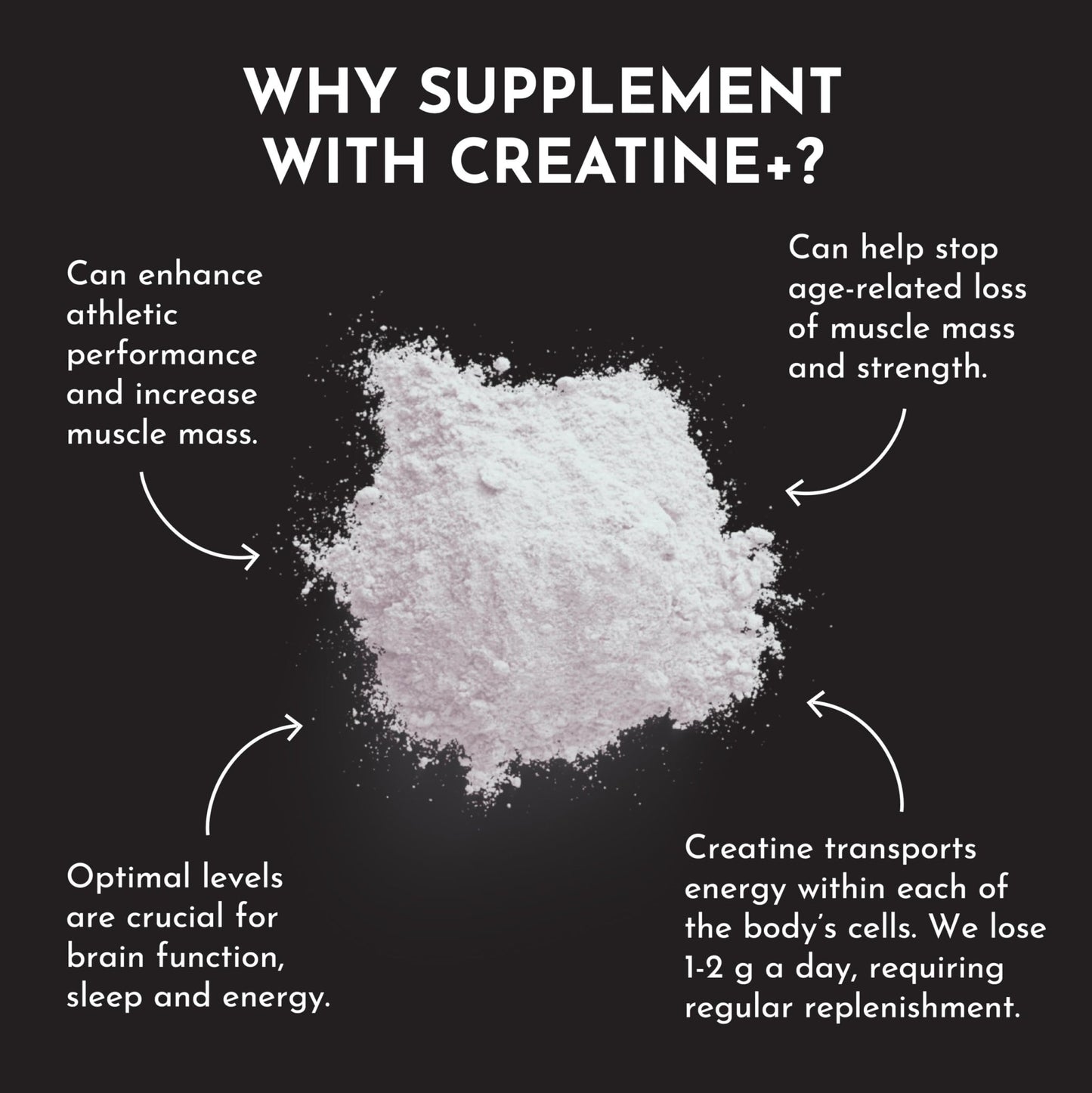 JUST INGREDIENTS Creatine Monohydrate Powder with Rejen Fulvic Mineral Complex - Supports Muscle Recovery, Energy, Strength, Cognitive Function - 30 Servings - dailyvitalstore