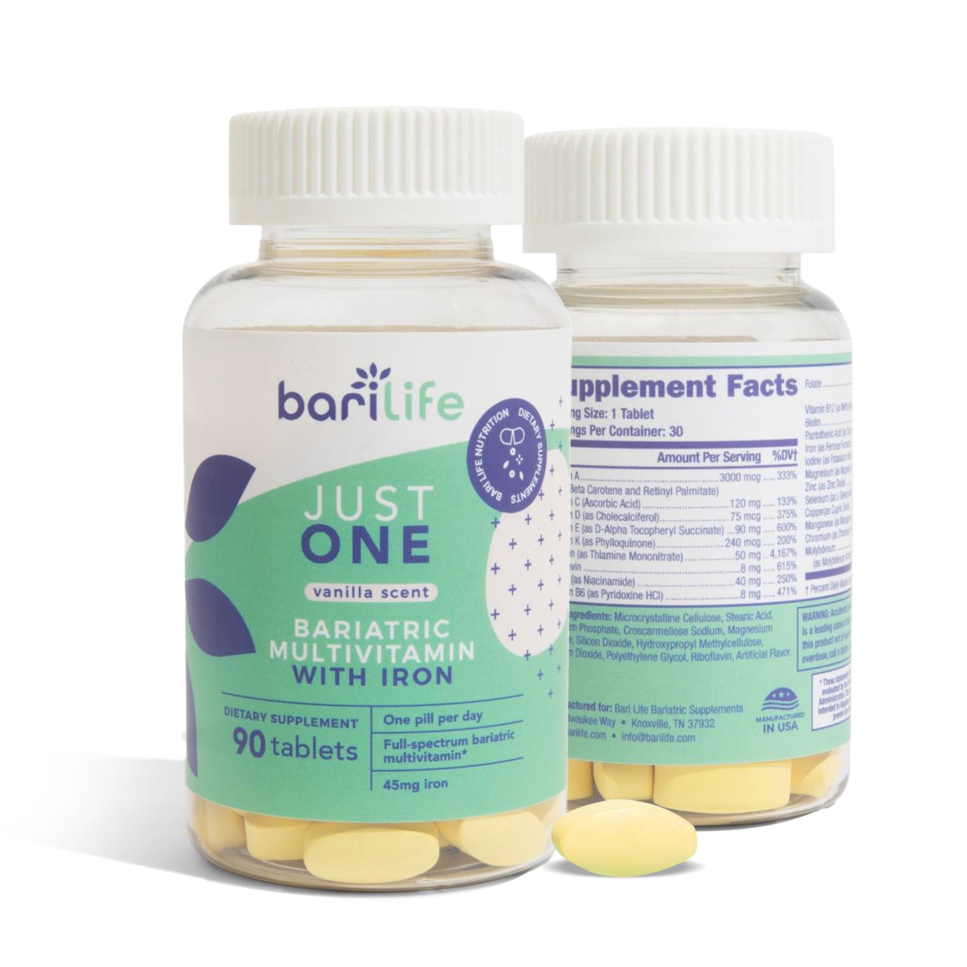 Just One - Once Daily Bariatric Multivitamin with Iron (30) - dailyvitalstore