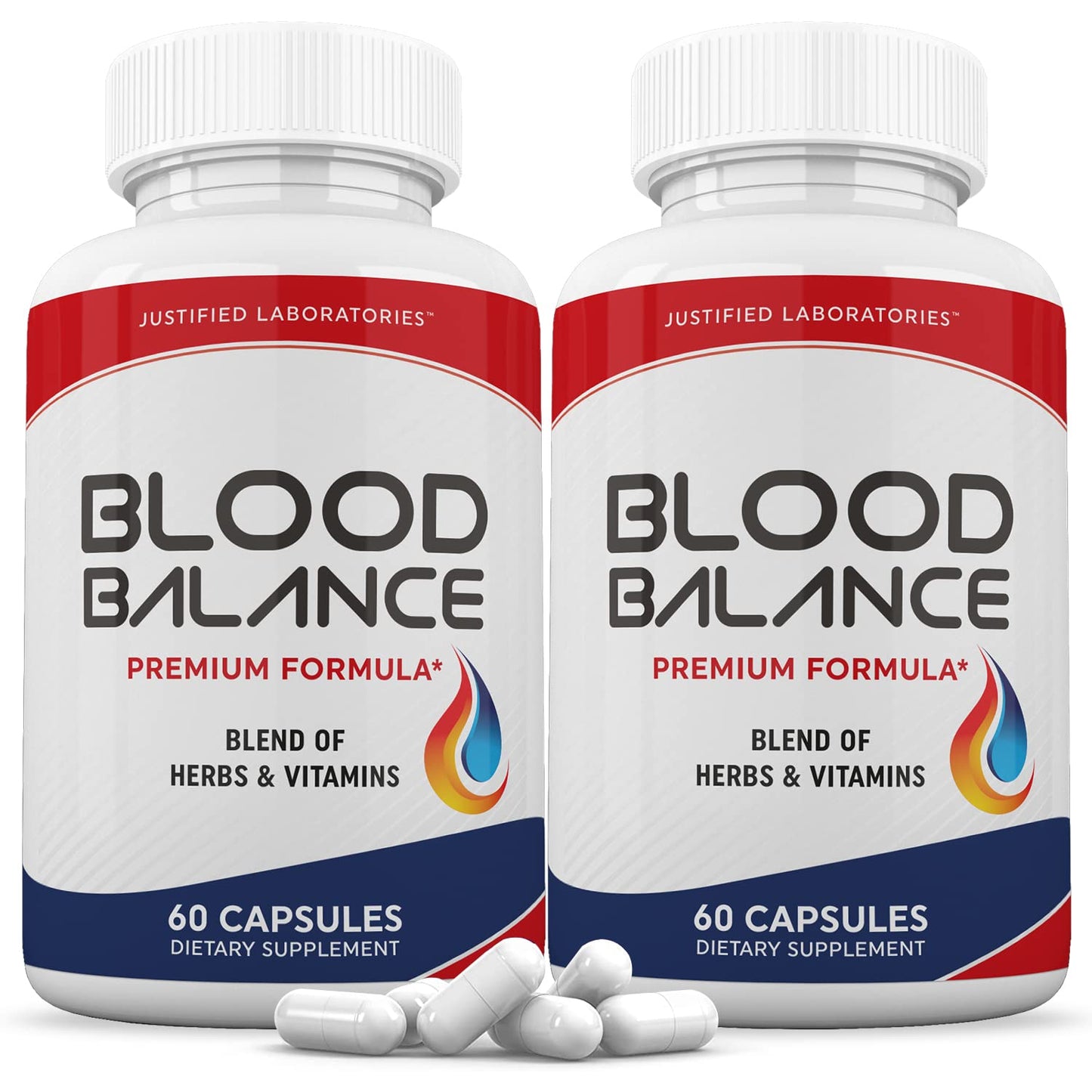 Justified Laboratories (2 Pack Blood Balance Advanced Formula 620MG Formula Supplement Pills 120 Capsules - dailyvitalstore