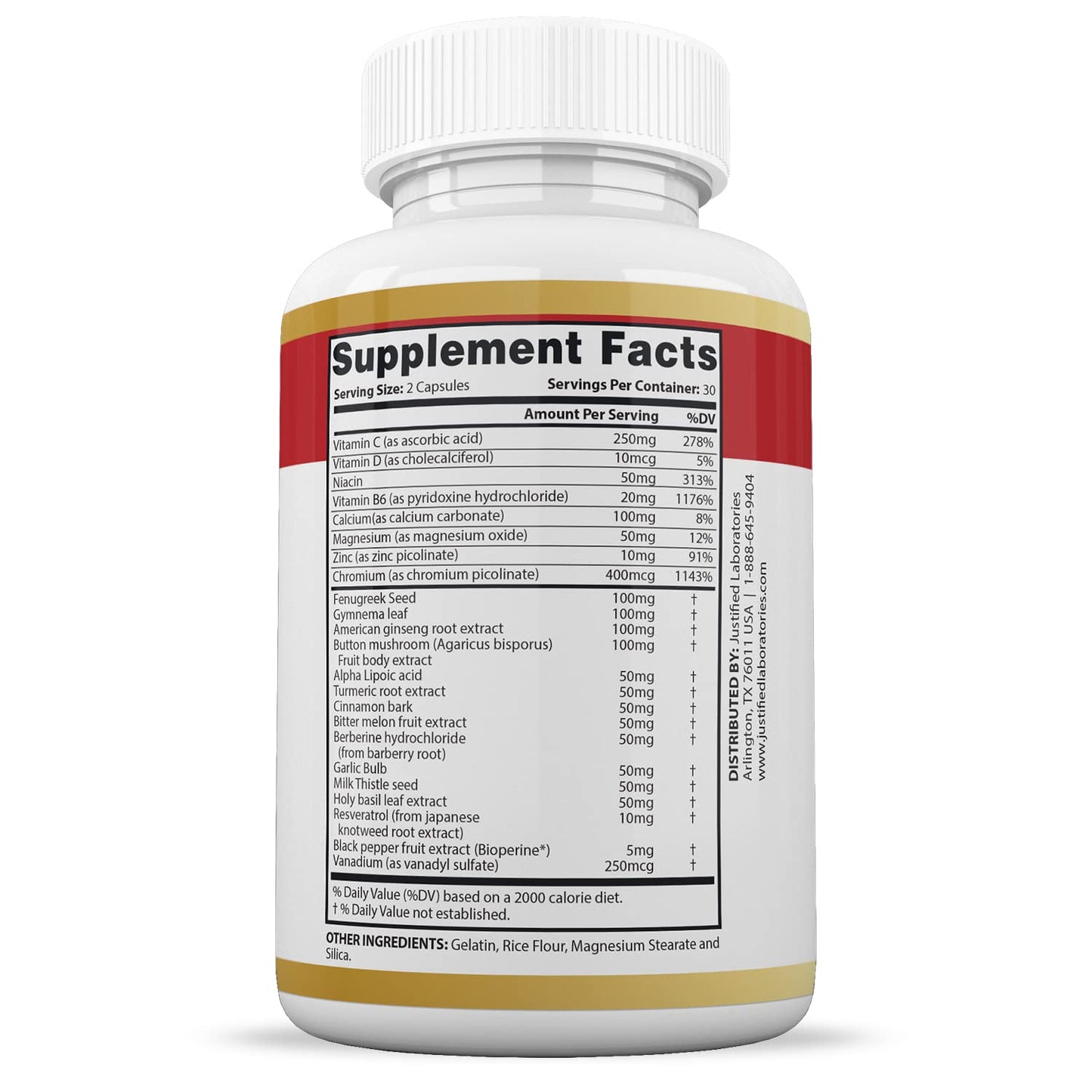 Justified Laboratories (2 Pack Blood Balance Max 1295MG Formula Supplement Pills 120 Capsules - dailyvitalstore