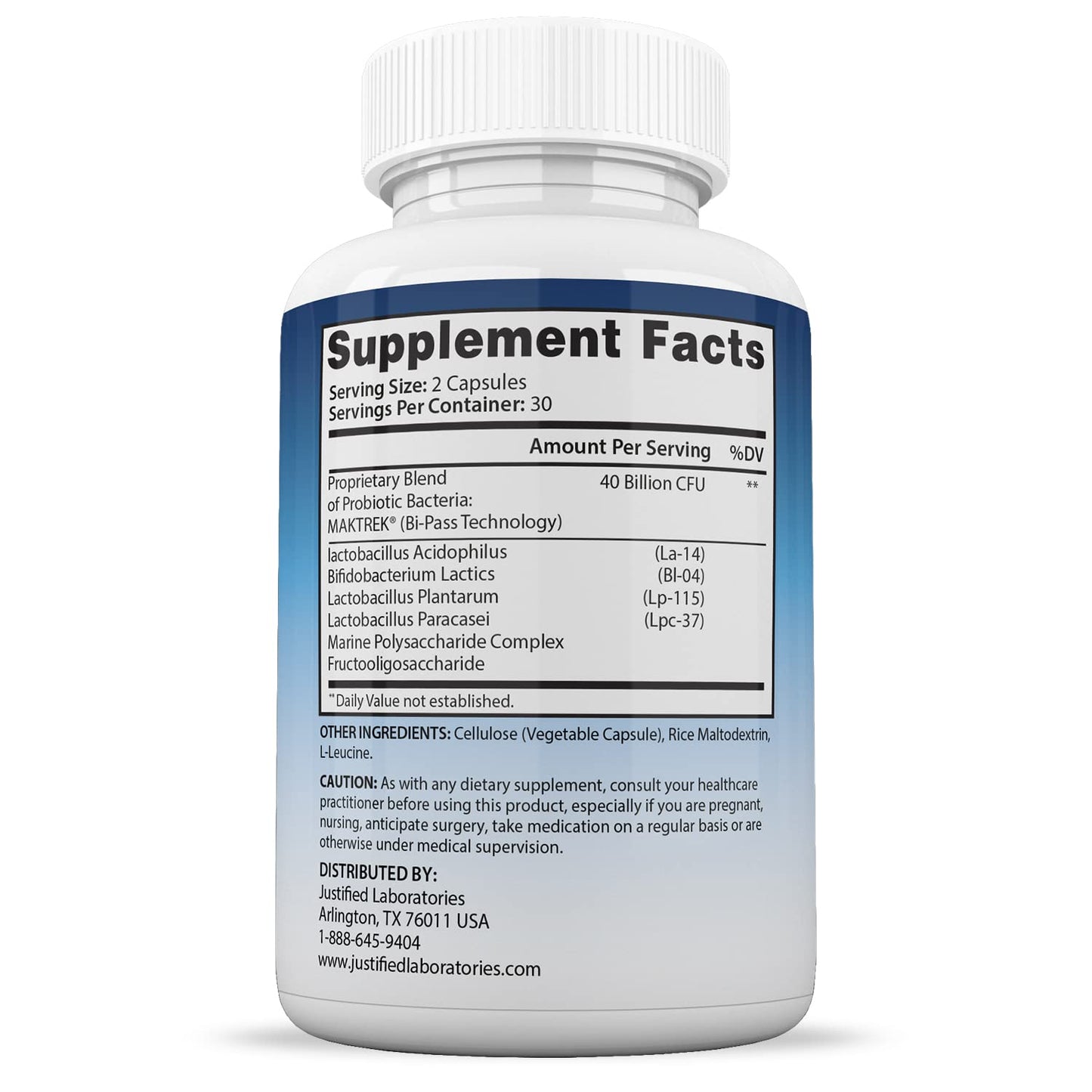 Justified Laboratories (3 Pack) Fungus Defend Max Pills 40 Billion CFU Probiotic 180 Capsules - dailyvitalstore