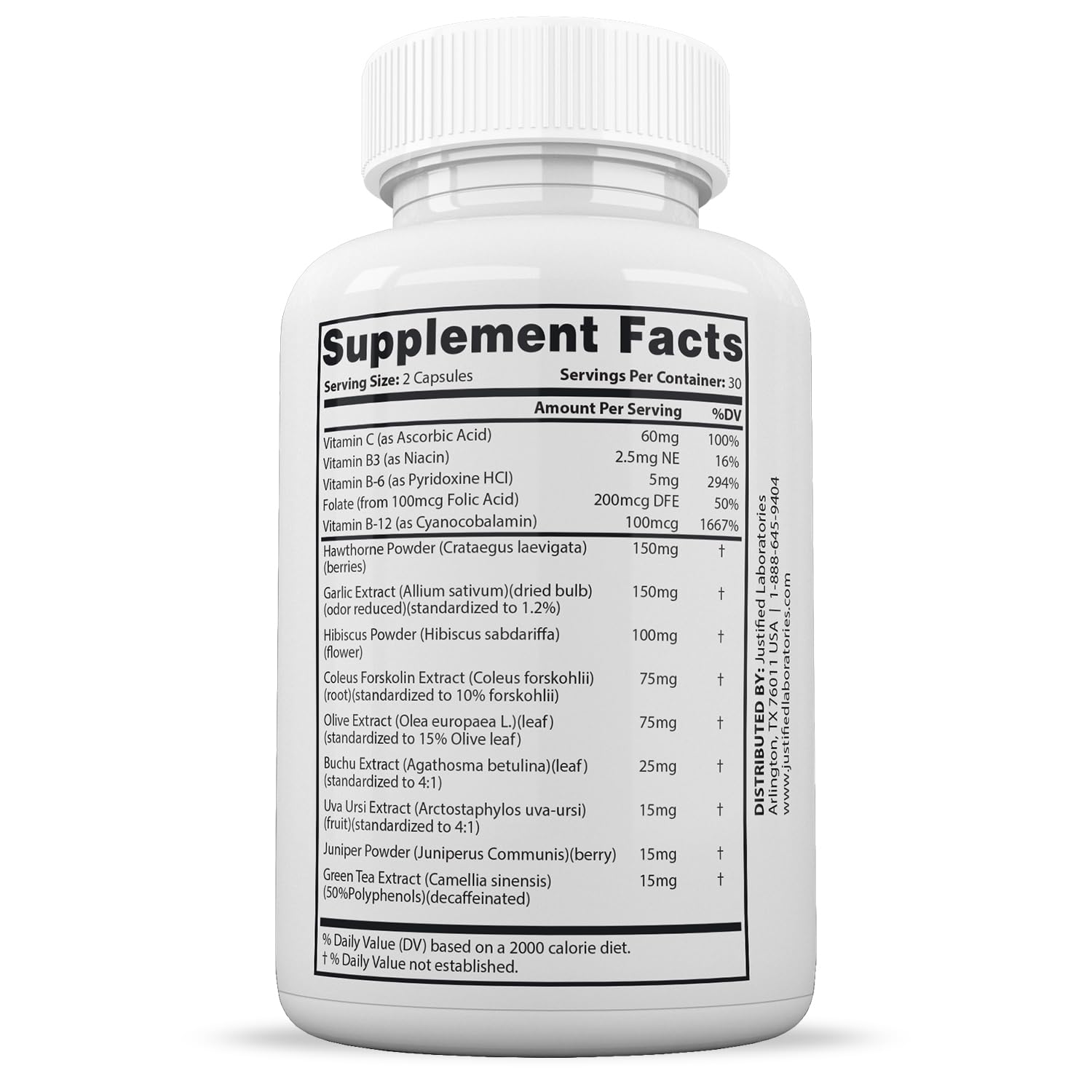 Justified Laboratories Blood Balance - 60 Capsules, Pack of 2 - Advanced Circulatory Support Formula with a Blend of Herbs & Vitamins - 60 Servings - dailyvitalstore