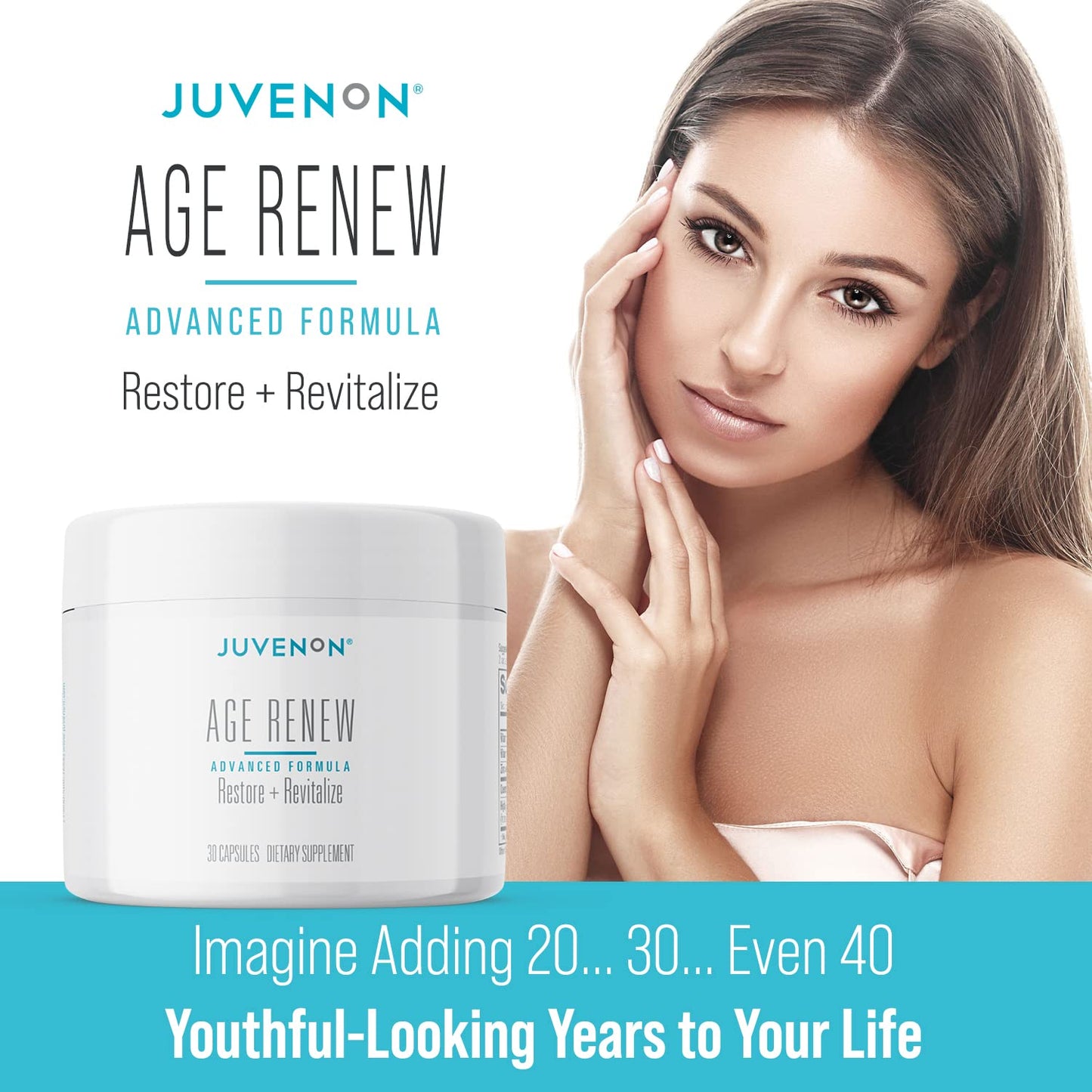 Juvenon AgeRenew Beta Glucan Anti Aging Immunity Support Supplement, Beta Glucan with Zinc Quercetin for Immune Defense Boost - dailyvitalstore