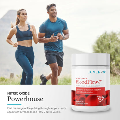 Juvenon BloodFlow-7 Nitric Oxide Supplements for Men & Women - Natural Nitric Oxide Booster with Nitrosigine® + S7® - dailyvitalstore