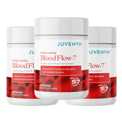 Juvenon BloodFlow-7 Nitric Oxide Supplements for Men & Women - Natural Nitric Oxide Booster with Nitrosigine® + S7® - dailyvitalstore